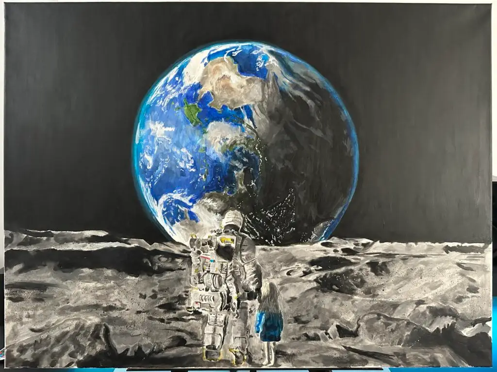 PRAGMATA Original Acrylic Painting