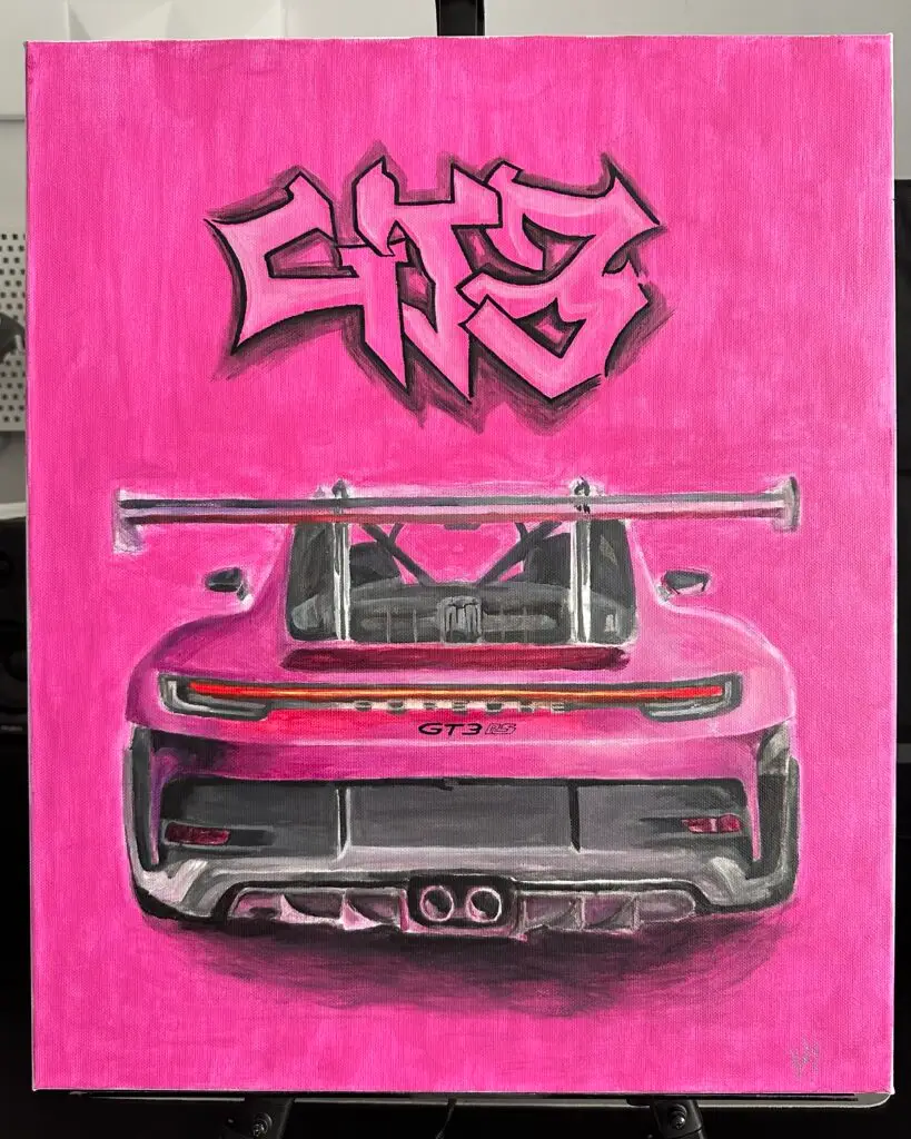 Porsche GT3RS Orginal Acrylic Painting