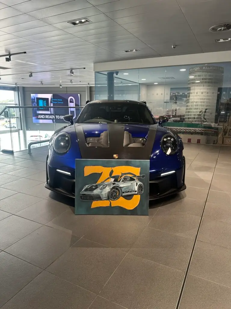 “75 Years” Porsche 911 GT3RS Original Acrylic Painting