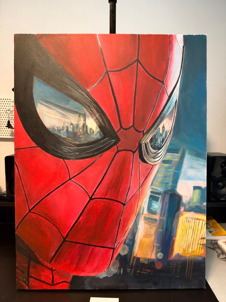 “Spider-Man Brand New Day “Portrait Original Acrylic Painting